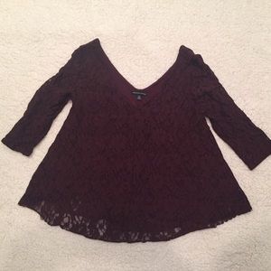 Maroon American Eagle Dressy Shirt